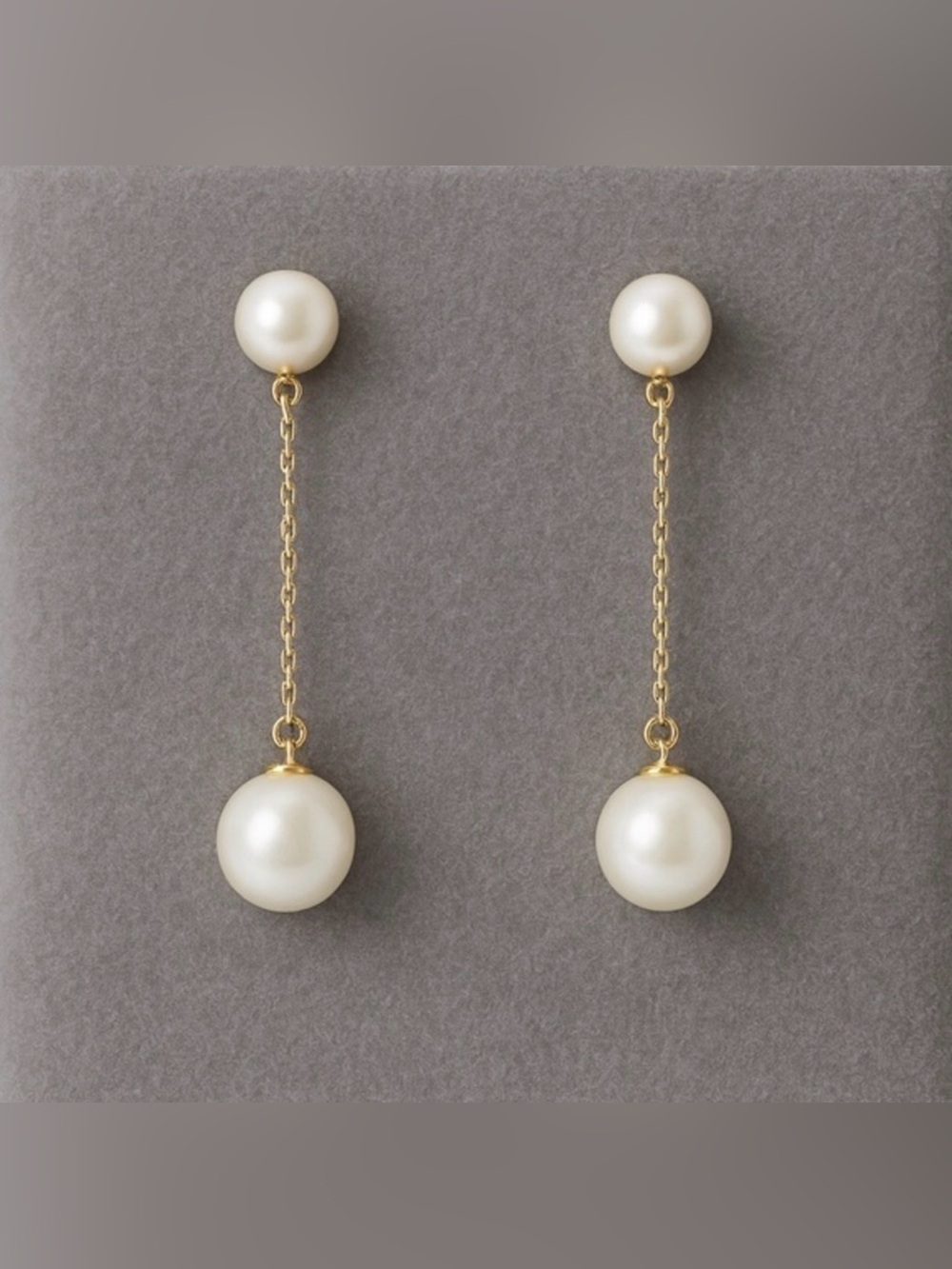 Premier Designs DUCHESS Faux Pearl Goldtone Post Back New on Card 2" Drop #432